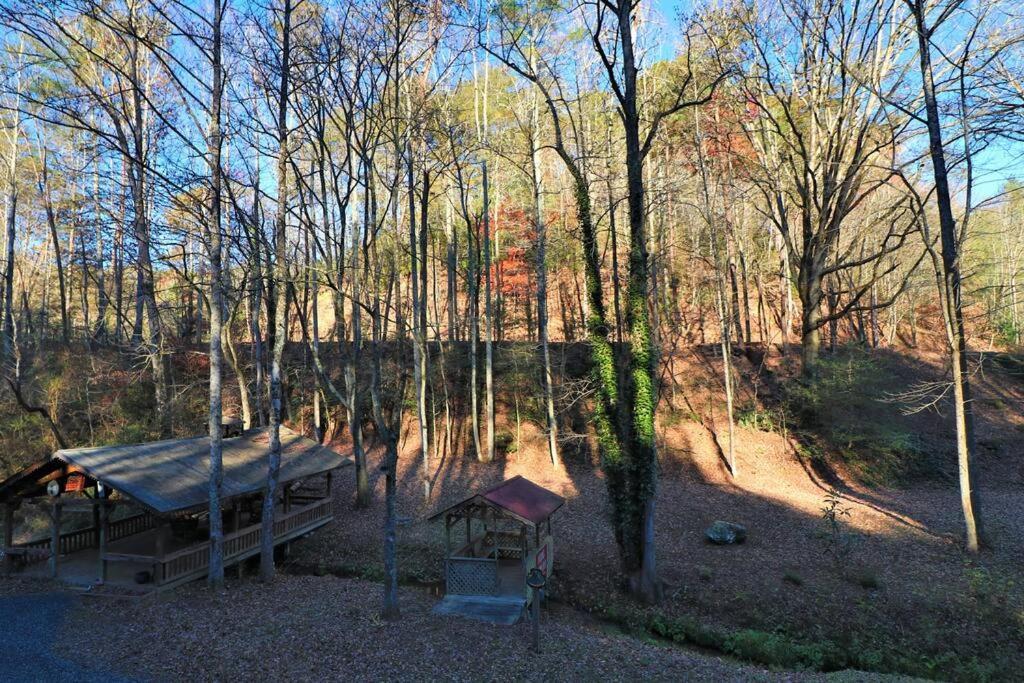 Amazing Cabin Fireplace And Stream #11 Helen Exteriör bild
