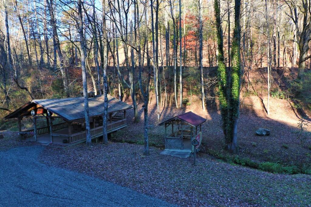 Amazing Cabin Fireplace And Stream #11 Helen Exteriör bild