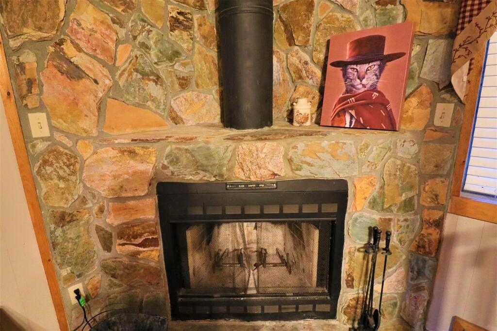 Amazing Cabin Fireplace And Stream #11 Helen Exteriör bild